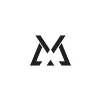 letter mk line triangle simple geometric flat logo vector