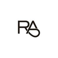 letter ra loop line simple logo vector