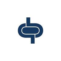 letter qb linked circle geometric logo vector
