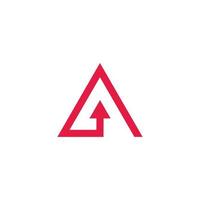 triangle motion arrow up linear logo vector