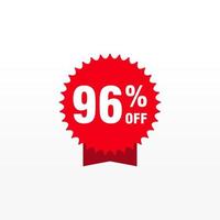 96 discount, Sales Vector badges for Labels, , Stickers, Banners, Tags, Web Stickers, New offer. Discount origami sign banner.