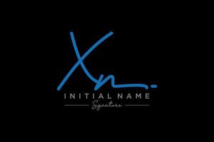 Initial XN signature logo template vector. Hand drawn Calligraphy lettering Vector illustration.