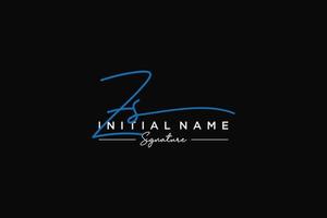 Initial ZS signature logo template vector. Hand drawn Calligraphy lettering Vector illustration.