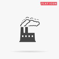 INDUSTRY. Simple flat black symbol with shadow on white background. Vector illustration pictogram