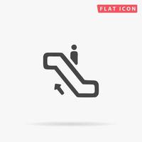 Staircase. Simple flat black symbol with shadow on white background. Vector illustration pictogram