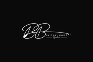 Initial BB signature logo template vector. Hand drawn Calligraphy lettering Vector illustration.