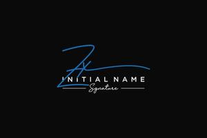 Initial ZX signature logo template vector. Hand drawn Calligraphy lettering Vector illustration.