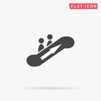 Elevator. Simple flat black symbol with shadow on white background. Vector illustration pictogram