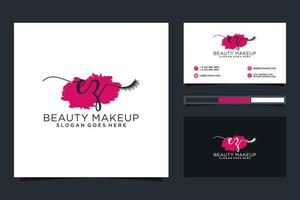 Initial EZ Feminine logo collections and business card templat Premium Vector