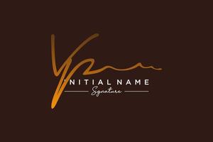 Initial VP signature logo template vector. Hand drawn Calligraphy lettering Vector illustration.