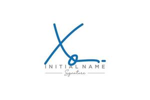 Initial XO signature logo template vector. Hand drawn Calligraphy lettering Vector illustration.