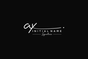 Initial AX signature logo template vector. Hand drawn Calligraphy lettering Vector illustration.