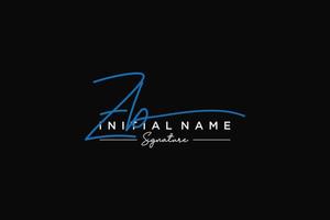 Initial ZB signature logo template vector. Hand drawn Calligraphy lettering Vector illustration.