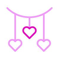 decoration icon duocolor pink style valentine illustration vector element and symbol perfect.