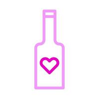 wine con duocolor pink style valentine illustration vector element and symbol perfect.