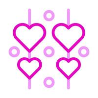 decoration icon duocolor pink style valentine illustration vector element and symbol perfect.