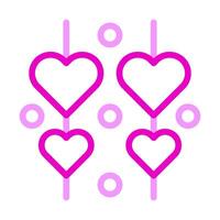 decoration icon duocolor pink style valentine illustration vector element and symbol perfect.