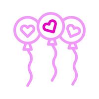 balloon icon duocolor pink style valentine illustration vector element and symbol perfect.