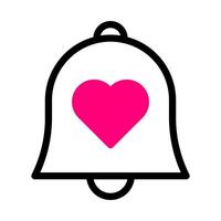 bell icon duotone red black style valentine illustration vector element and symbol perfect.