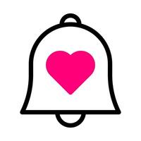 bell icon duotone red black style valentine illustration vector element and symbol perfect.