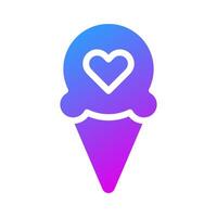 ice cream icon solid purple style valentine illustration vector element and symbol perfect.