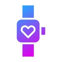 icono de reloj estilo púrpura sólido ilustración de san valentín elemento vectorial y símbolo perfecto. vector