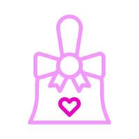 campana icono duocolor rosa estilo san valentín ilustración vector elemento y símbolo perfecto.