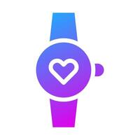 icono de reloj estilo púrpura sólido ilustración de san valentín elemento vectorial y símbolo perfecto. vector