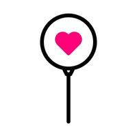 balloon icon duotone red black style valentine illustration vector element and symbol perfect.