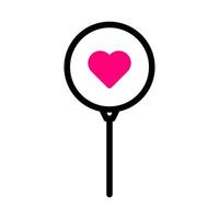 balloon icon duotone red black style valentine illustration vector element and symbol perfect.