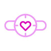 clock icon duocolor pink style valentine illustration vector element and symbol perfect.