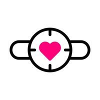 clock icon duotone red black style valentine illustration vector element and symbol perfect.