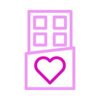 chocolate icon duocolor pink style valentine illustration vector element and symbol perfect.