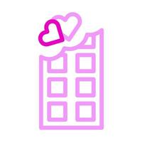 chocolate icono duocolor rosa estilo san valentín ilustración vector elemento y símbolo perfecto.