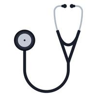 Doctors Stethoscope Tool In Flat Style vector