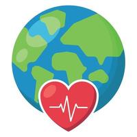 World With Healthy Heart vector