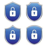 Shields Gradient With Padlocks Collection vector