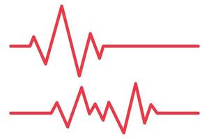Two Ecg Line Heartbeats Set vector