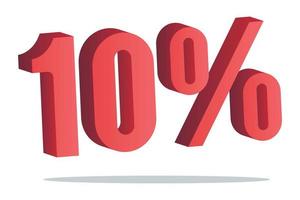 10 Percent Off 3D Gradient vector