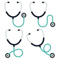 Doctors Stethoscope Set Collection vector