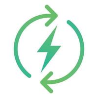 Renewable Energy Gradient Cycle Arrows vector