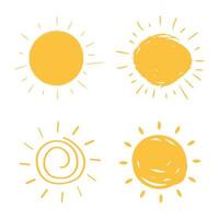 Sunshine Hand Drawn Collection vector