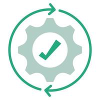 Cog Gear Process With Check Mark vector