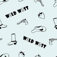 Seamless wild west pattern. Background vector illustration elements of cowboy western