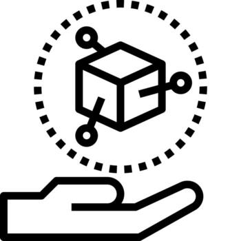 simulation modern line style icon vector