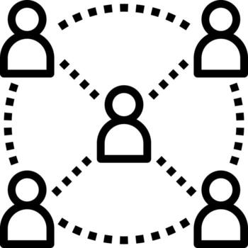 networking modern line style icon vector