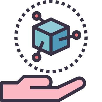 simulation modern line style icon vector