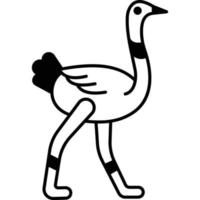 Ostrich which can easily edit or modify vector