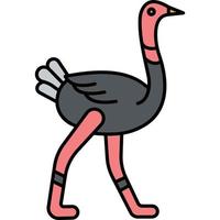 Ostrich which can easily edit or modify vector