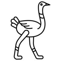 Ostrich which can easily edit or modify vector